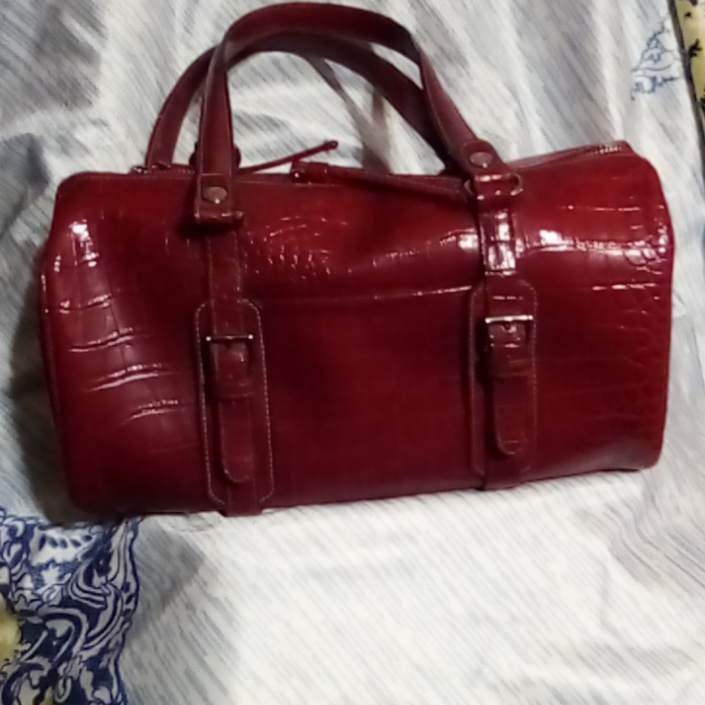 Liz Claiborne red leather bag